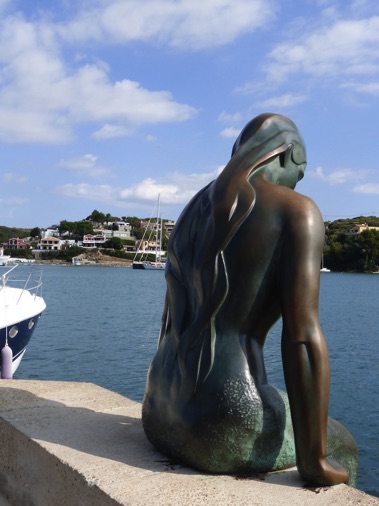 Mo mermaid statue, Mahon harbour, Menorca